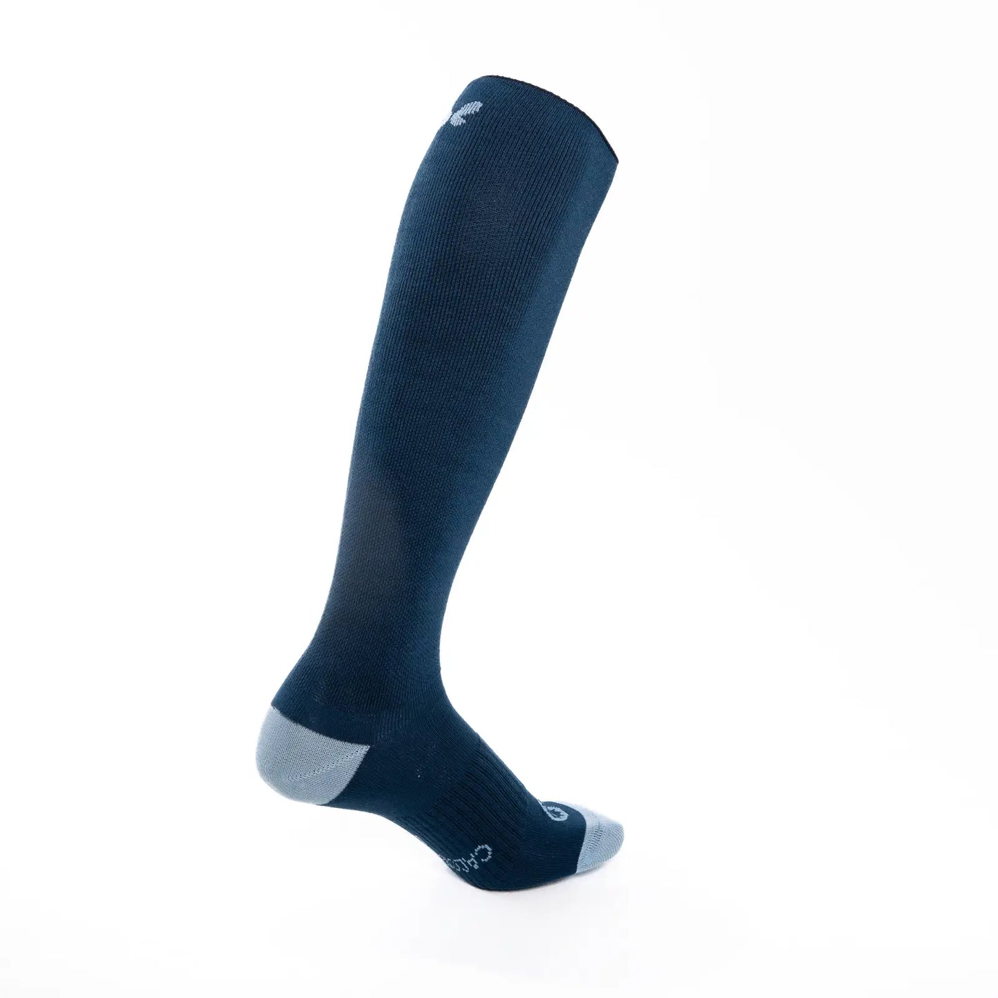 Calcetín compresivo de algodón alto, color azul oscuro para hombre y mujer
