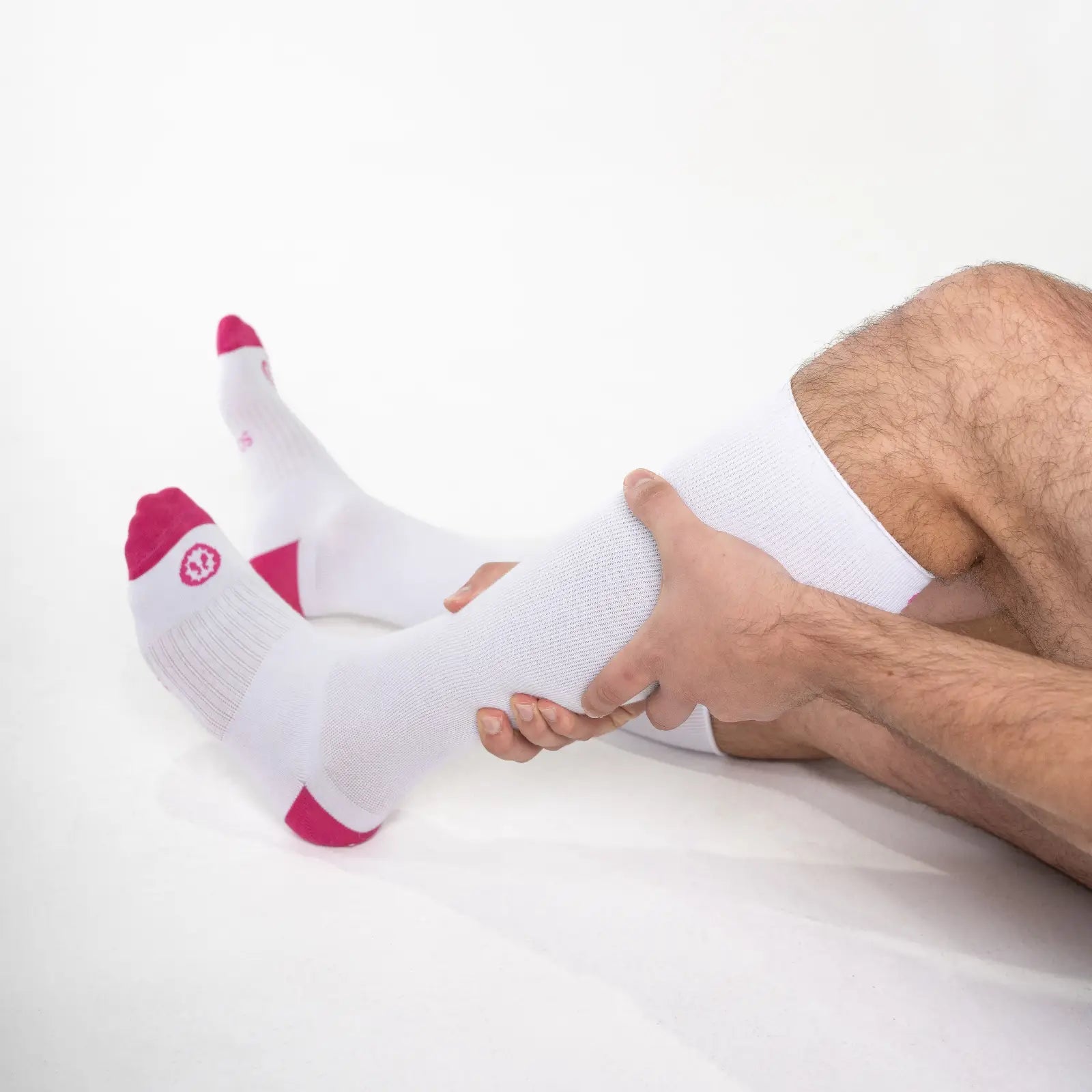 Calcetines de compresión para hombre color blanco