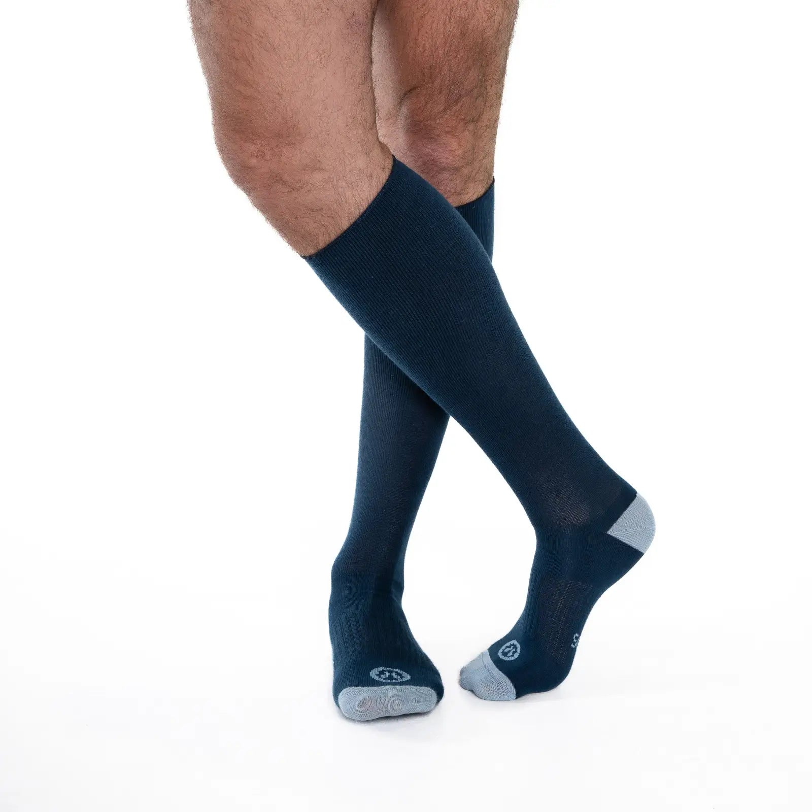 Calcetines de compresión para hombre con compresión ligera, color azul