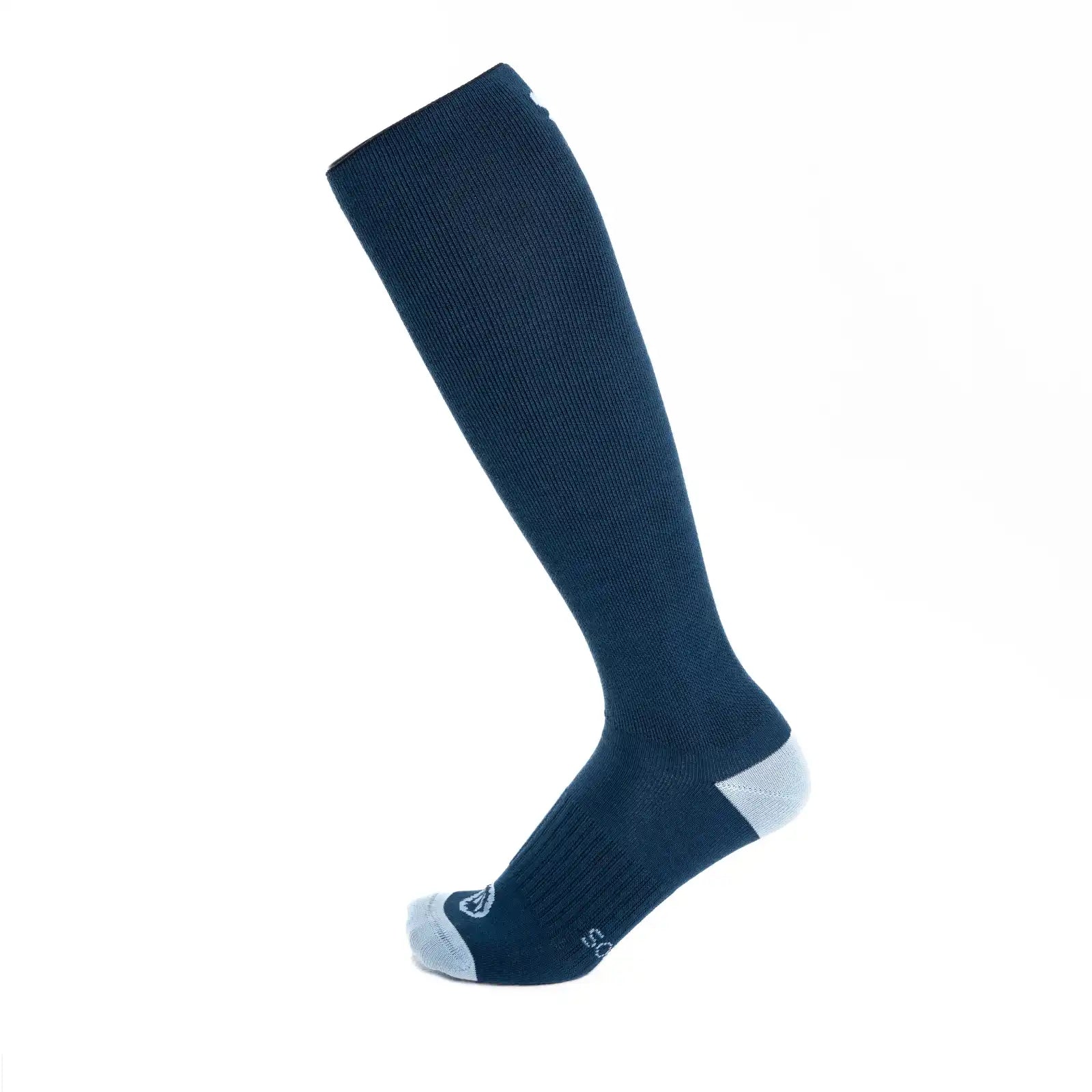 Calcetines de compresión de algodón, altos, color color azul oscuro para hombre y mujer